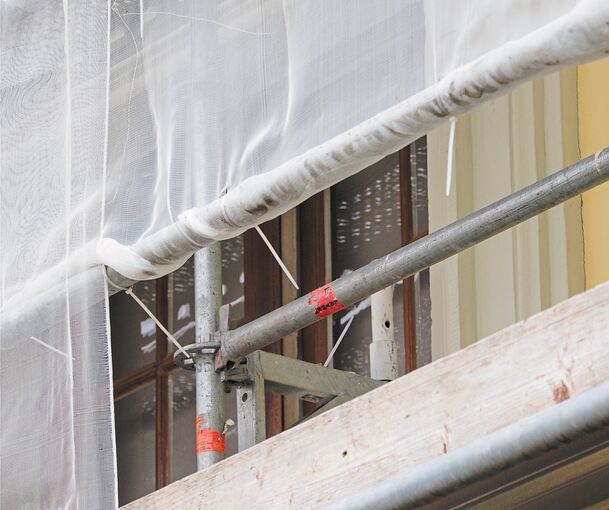 Bald wird das Gerüst abgebaut