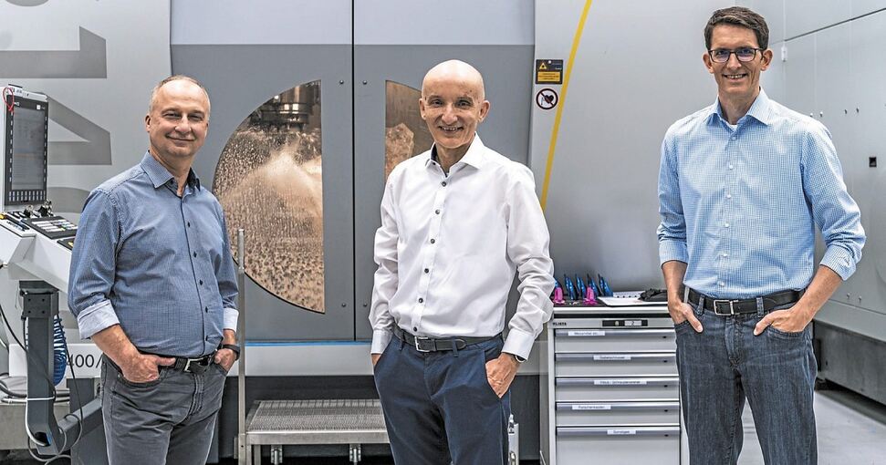 Die Sieger (von links): Die Entwickler Sergiy Yulin (Fraunhofer IOF), Peter Kürz (Zeiss) und Michael Kösters (Trumpf). Foto: Trumpf
