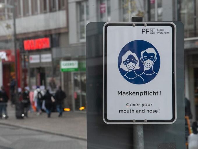 Maskenpflicht in der Pforzheimer Innenstadt