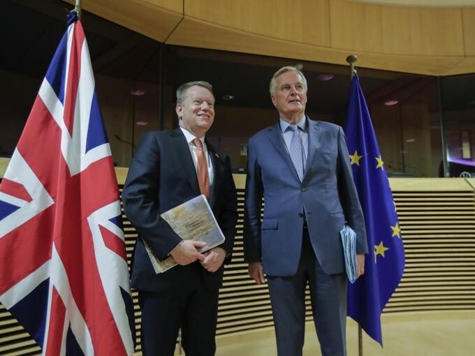 David Frost und Michel Barnier