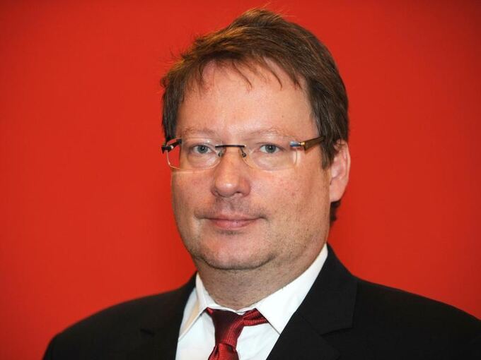 Christian Bäumler steht beim Bezirkskongress der CDU-Südbaden