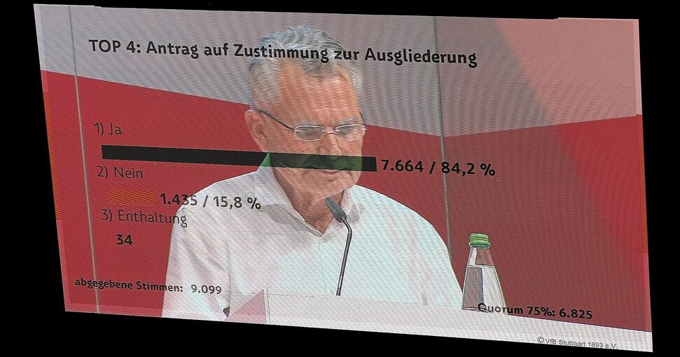 Ursprung allen Übels: Abstimmung über die Ausgliederung am 1. Juni 2017. Im Hintergrund der damalige Präsident Wolfgang Dietrich. Foto: Baumann