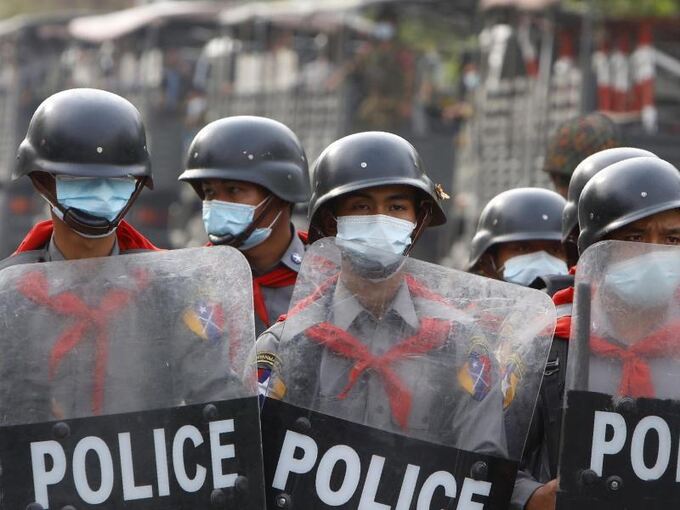 Polizei in Mandalay