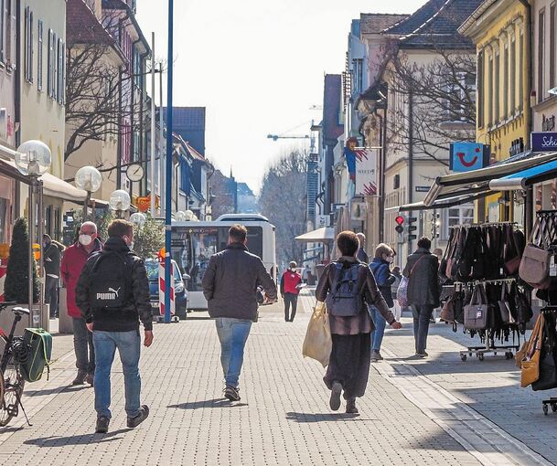Ein Blick in die Ludwigsburger Fußgängerzone.