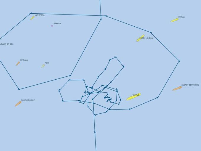 Screenshot von Vesselfinder.com
