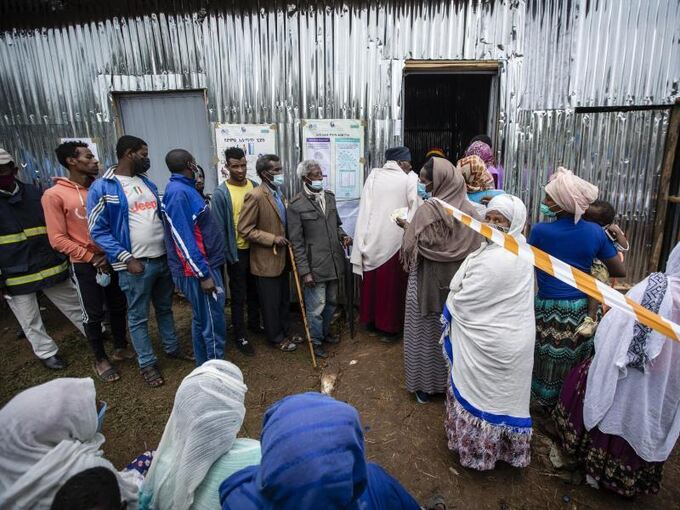 Wahllokal in Addis Abeba