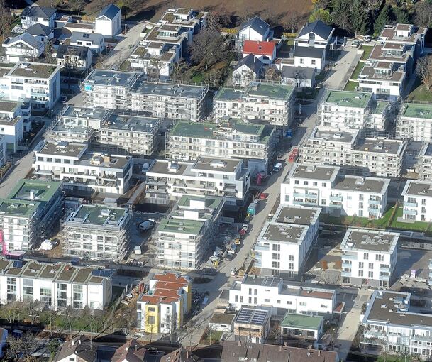 Blick auf das Wohngebiet Hartenecker Höhe.