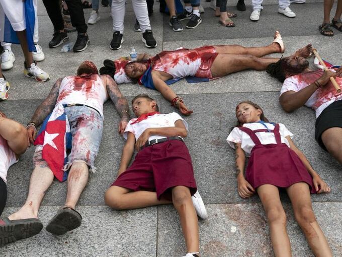 Proteste für Kuba in den USA