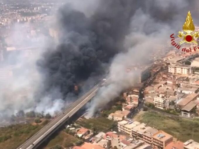 Waldbrände auf Sizilien