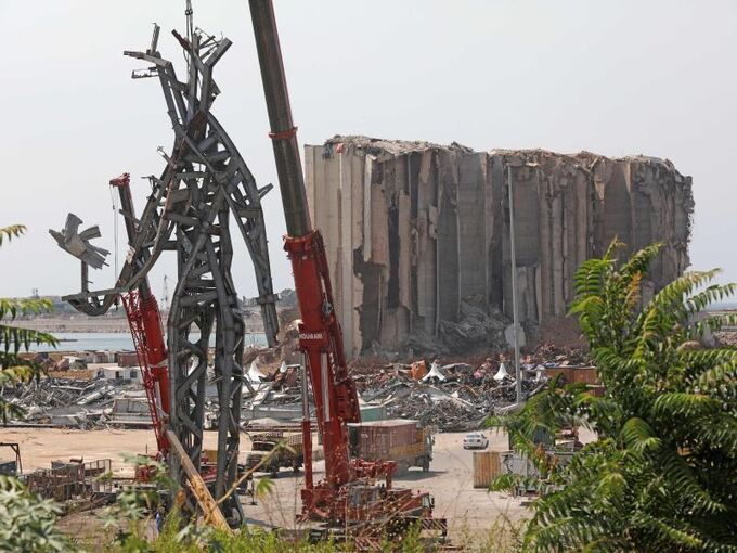 Erster Jahrestag der Explosionskatastrophe im Hafen Beirut