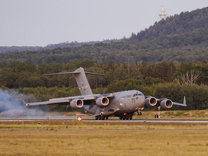 Ankunft auf der Ramstein Air Base