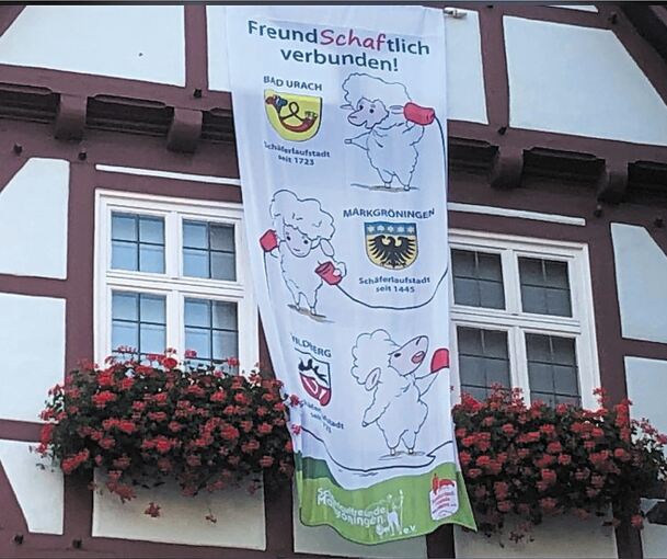 Die Fahne in Bad Urach. Foto: privat