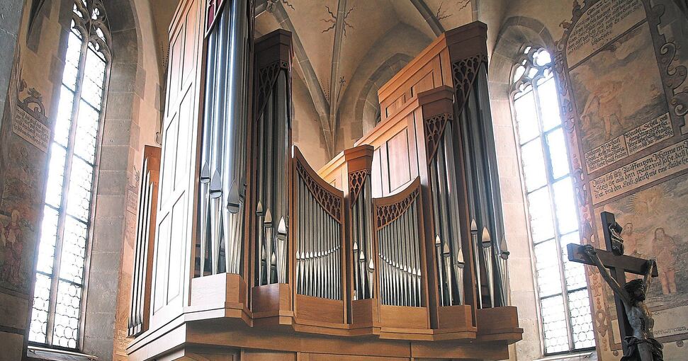 Die Orgel in der Bissinger Kilianskirche. Fotos: Alfred Drossel