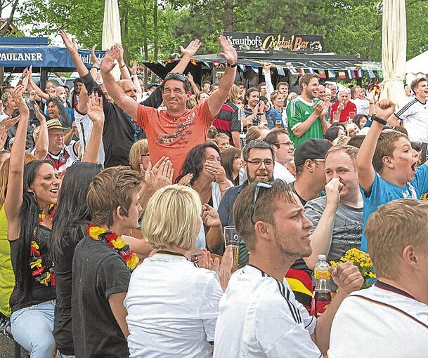 Hunderte Zuschauer sind 2014 zum Public Viewing beim WM-Spiel Deutschland-Portugal gekommen. Archivfoto: Ramona Theiss