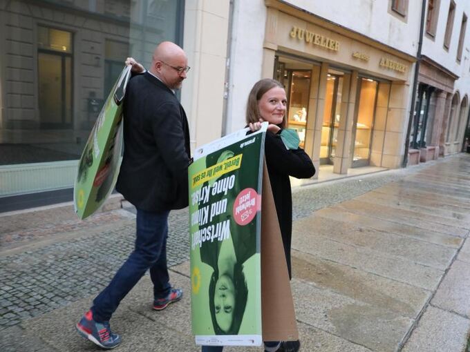 Plakataktion der Grünen
