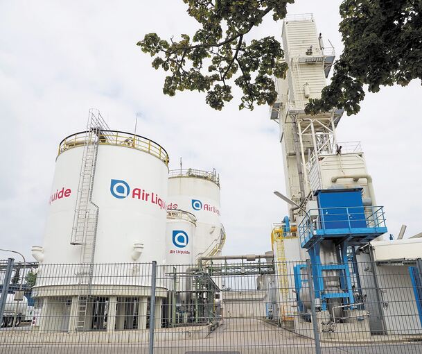 Teile des Gaswerks von Air Liquide in Kornwestheim. Foto: Holm Wolschendorf