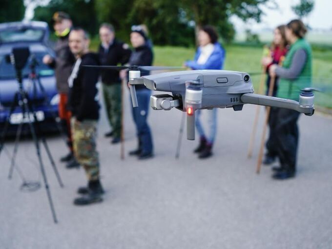 Rehkitz-Rettung mit Drohne