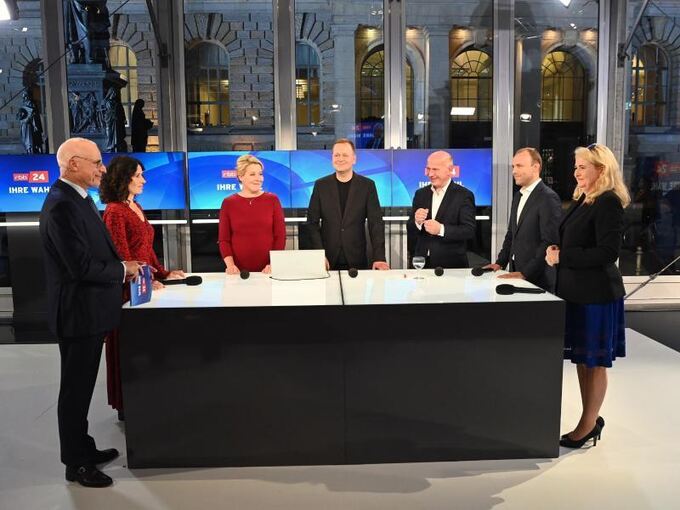 TV-Runde der Berliner Spitzenkandidaten