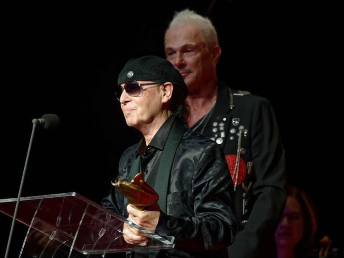 Klaus Meine (l) und Rudolf Schenker von der Band Scorpions