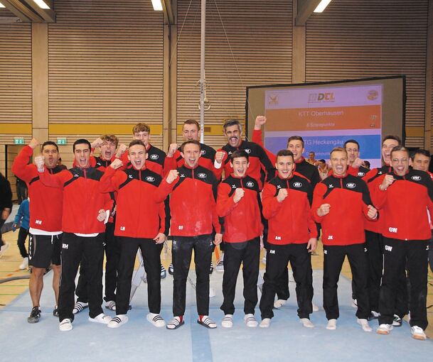 Aufstieg in die 2. Bundesliga besiegelt: Die Turner des MTV Ludwigsburg gewinnen den entscheidenden Aufstiegskampf. Foto: privat