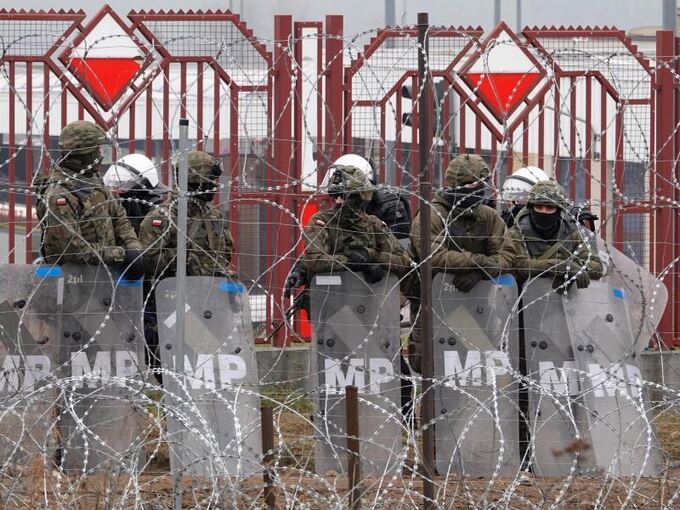 Lage an der polnisch-belarussischen Grenze
