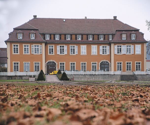 Dunkles Ocker statt Hellrosa: Die Fassade des Schlosses Freudental orientiert sich nun nach ihrer historischen Vorgabe.Foto: Alfred Drossel