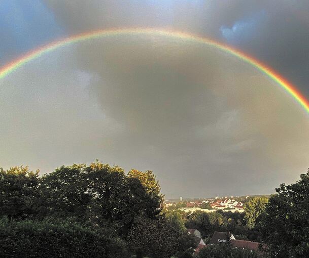 Klimaveränderung: Naturereignisse gibt es auch in Bietigheim-Bissingen. Ein schönes ist der Regenbogen.Foto: Alfred Drossel