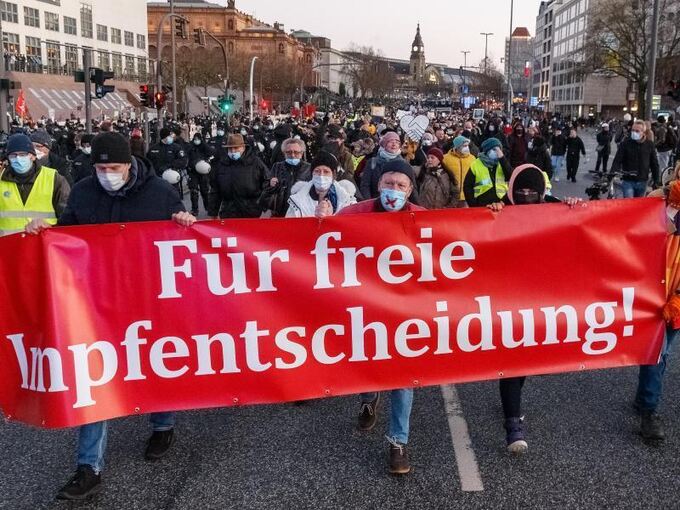 Proteste gegen die Corona-Maßnahmen in Hamburg
