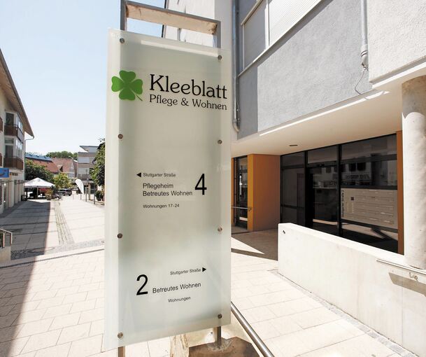 Kleeblatt-Pflegeheim an der Stuttgarter Straße in Schwieberdingen: Hier passierte der Corona-Ausbruch. In der gestrigen Ausgabe haben wir versehentlich das Kleeblatt an der Stettiner Straße abgebildet, das jedoch nicht betroffen ist. Wir bitten für d