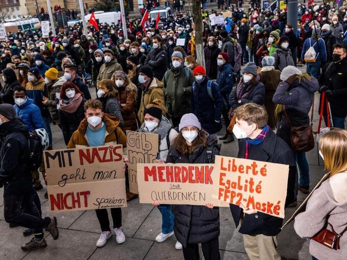 Gegenprotest in Freiburg