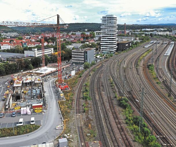 Der Bietigheimer Bahnhof von oben. Archivfoto: Alfred Drossel