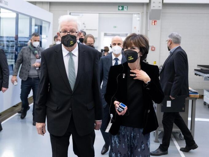 Ministerpräsident Winfried Kretschmann besucht Trumpf