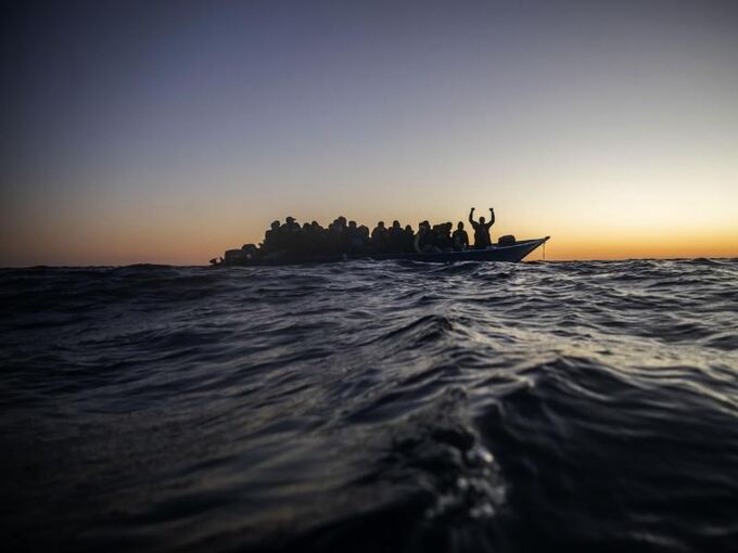 Bootsmigranten vor Libyen