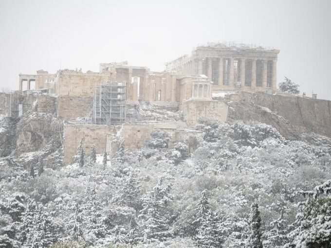 Schnee in Griechenland
