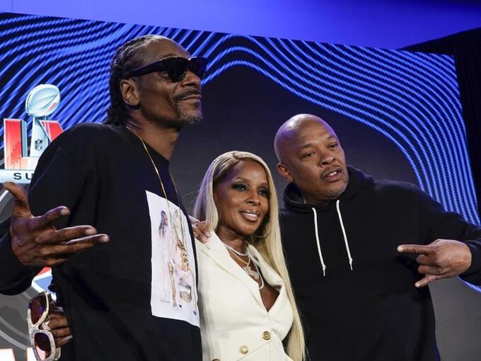 Snoop Dogg, Mary J. Blige und Dr. Dre