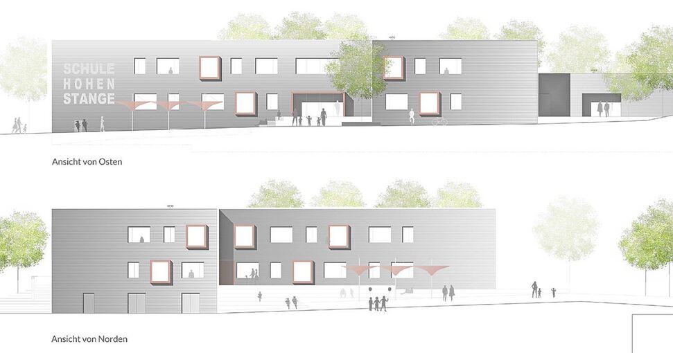So sehen die Pläne für das neue L-förmige, zweistöckige Gebäude aus. Illustration: HHL Architekten