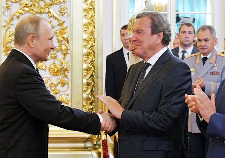 Wladimir Putin und  Gerhard Schröder