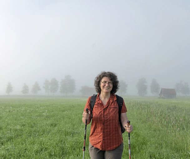 Christine Thürmer ist bereits 58 000 Kilometer gewandert. Foto: Peter von Felbert/p