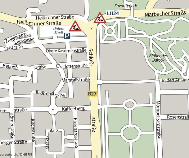 Im Bereich des Heilbronner Tors wird gebaut. Grafik: LKZ
