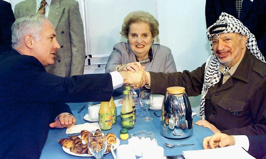 Netanjahu, Albright und Arafat