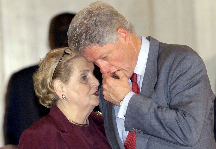 Madeleine Albright und Bill Clinton