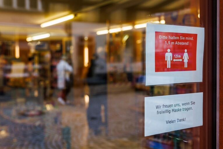 Corona-Regel in Geschäft
