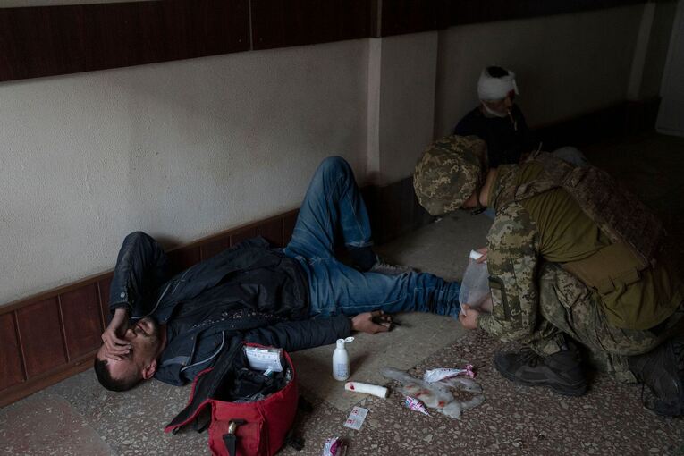 Verletzter in Kramatorsk