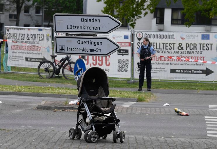 Unfallort in Leverkusen