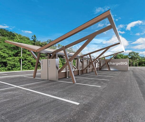 Mahle setzt auf „ChargeBIG“: Die Schnellladelösung für E-Autos hat eine Leistung von bis zu 750 Kilowatt. Foto: Mahle