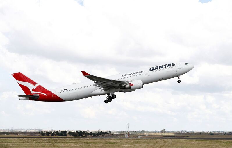 Flugzeug der Quantas Airlines Flugzeug der Quantas Airlines