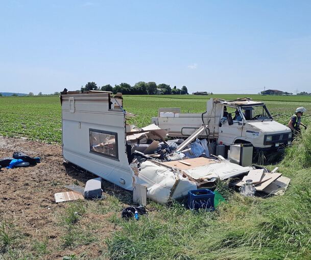 Die Unfallstelle zwischen Bietigheim und Sachsenheim. Foto: KS-Images.de/Andreas Rometsch