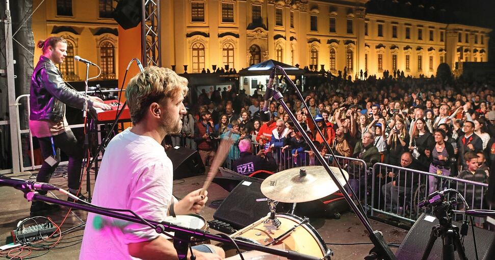 Das zweitplatzierte Duo von Beranger beim Abschlusskonzert.