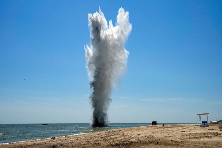 Sprengung in Mariupol