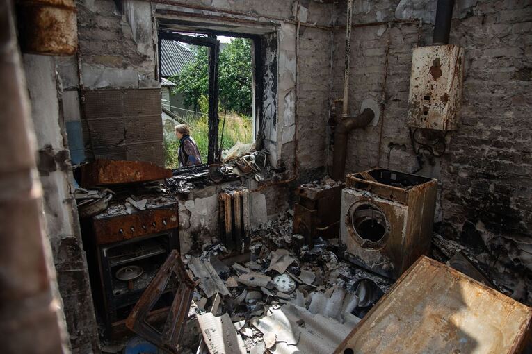 Zerstörung in Horenka Zerstörung in Horenka